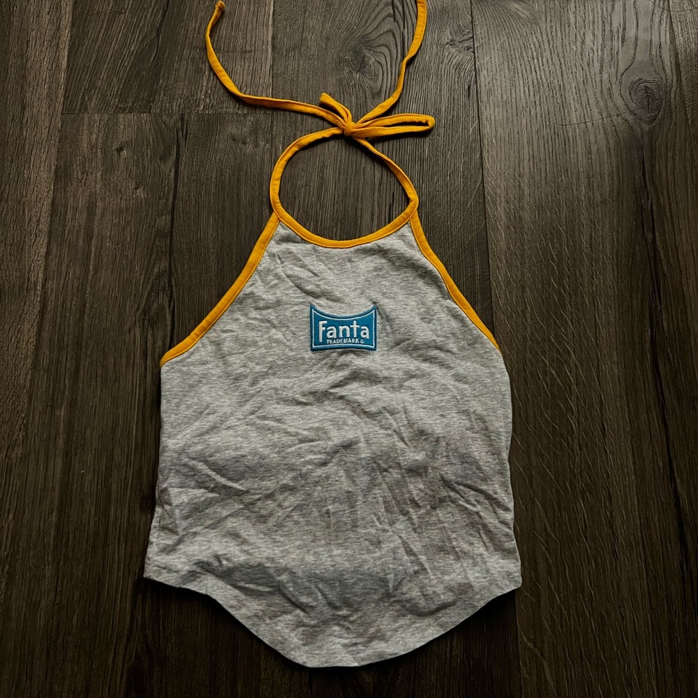 PacSun Gray Top with Yellow Trim